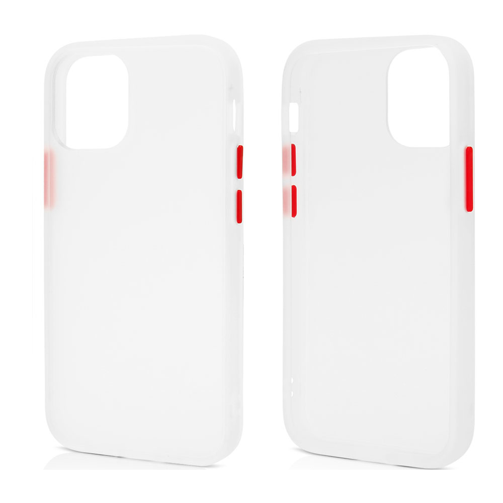 Slim Matte Hybrid Bumper Case for iPHONE 12 / iPHONE 12 Pro 6.1 inch (White)